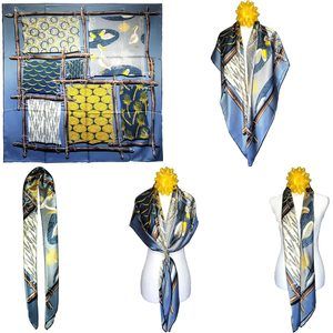 NWT Genuine 100% Mulberry Silk Satin Scarf 42"x42" Large Square Shawl 59281